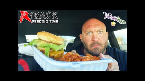 Cyndy’s All In Burger and Sweet Potato Fries Monday Mukbang Ryback Feeding Time