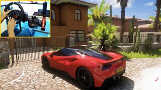 FERRARI 488 GTB - FORZA HORIZON 5 GAMEPLAY ( Steering Wheel + Shifter )