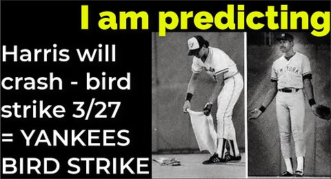 I am predicting: Harris' plane will crash - bird strike March 27 = YANKEES BIRD STRIKE PROPHECY