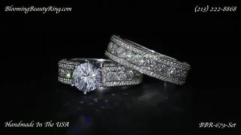 BBR 679-SET Diamond Engagement Rings By BloomingBeautyRing.com