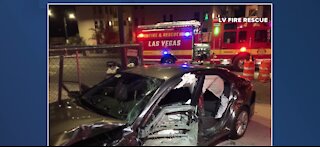 1 dead after suspected DUI crash in downtown Las Vegas