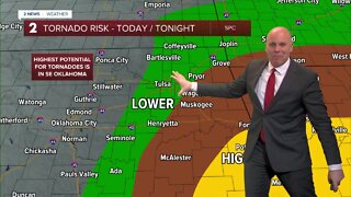 Severe storms possible this afternoon and evening