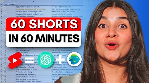 I made 60 YouTube Shorts in 60 mins with Just 2 AI tools
