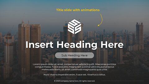 Powerpoint Title Slide Animations by SSSlides