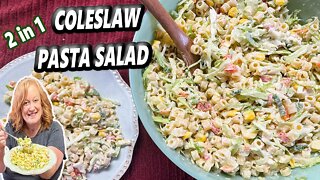 COLE SLAW PASTA SALAD, A Refreshing Summertime Side Dish