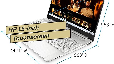 HP 15-inch Touchscreen Laptop, AMD Ryzen 3 3250U, 8 GB RAM, 256 GB SSD, Windows 11 Home in S Mo...