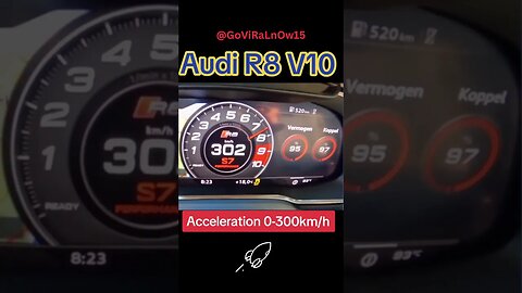 INSANE Audi R8 V10 Acceleration The Ultimate Power Unleashed! #audir8v10 #viral #acceleration