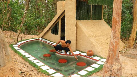 How To Build Fish Pond Front Of The Mud House