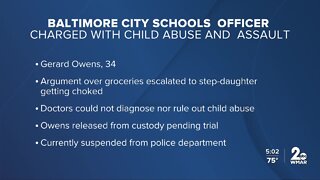 Baltimore City School police officer charged with child abuse