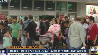 Shoppers enjoying deals on Thanksgiving in Phoenix