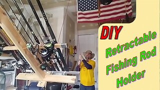DIY RETRACTABLE FISHING ROD HOLDER