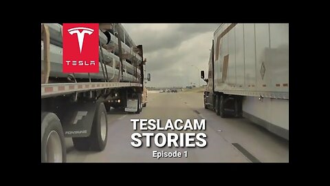 Tesla Model 3 on Autopilot squeezed between two semi trucks