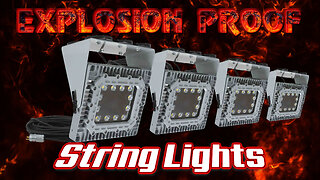 600W Explosion Proof LED String Light - (4) 150W Fixtures Daisy Chained - Adjustable Magnetic Mount