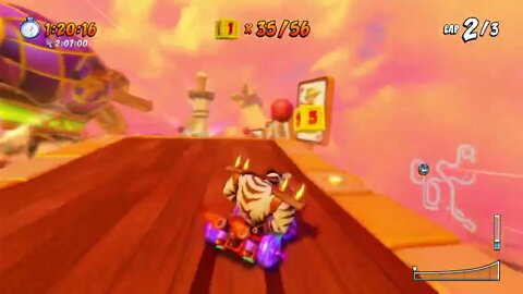 Hot Air Skyway Gold Relic Race Gameplay - Crash Team Racing Nitro-Fueled (Nintendo Switch)