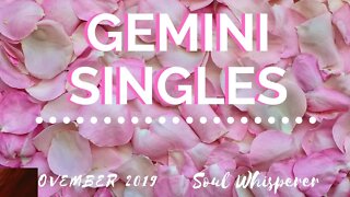 GEMINI SINGLES: On This One, You'll Have to Decide * November