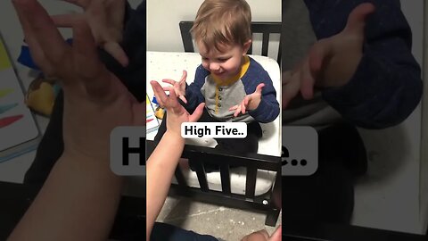 When baby does high five.. #shorts