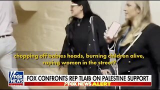 Rep Tlaib is SILENT When Confronted On Hamas Terrorism