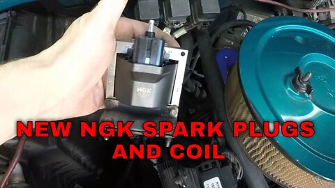 MY 1995 CHEVY S10 GETS NEW SPARK PLUGS AND COIL!!!!