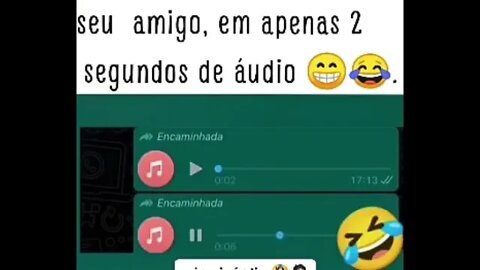 COMO ACABAR COM A VIDA DO SEU AMIGO COM APENAS UM AUDIO DE 2 SEGUNDO [ AUDI ENGRAÇADO ] [ MEME ] RIR