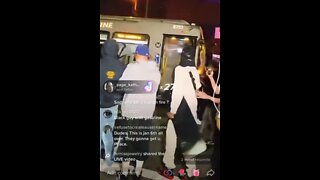 After Rams Won The Super Bowl Rioters Try To Torch A Bus After Vandalizing It