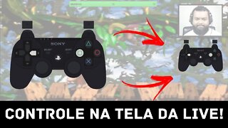 Como colocar o controle na tela da live.