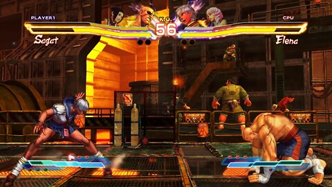 Street Fighter X Tekken: Sagat & Juri vs Alisa & Elena - 1440p No Commentary
