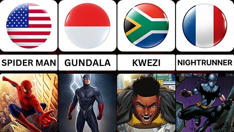 Superhero From Different Countries