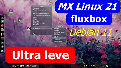MX-Fluxbox. Distro Linux Debian Super Leve e Muito Rápida. Ideal para PCs mais modestos. 32 e 64 bit