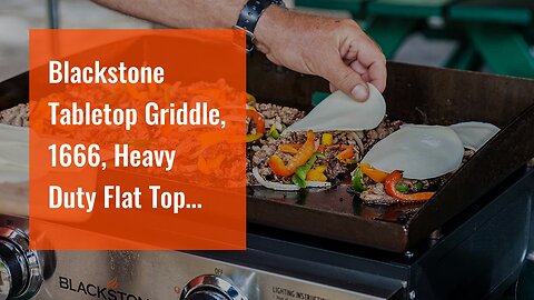 Blackstone Tabletop Griddle, 1666, Heavy Duty Flat Top Griddle Grill Station for Camping, Camp,...