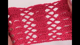 How to crochet easy fan stitch for blanket simple tutorial by marifu6a