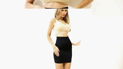 High Waist Tummy Control Slips Woman Seamless Slimming Half Slip | Link in the description 👇 to BUY