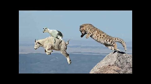 Mother Mountain Goat Protect Her Baby From Snow Leopard Hunting, Animals Hunt Fail #Rumble