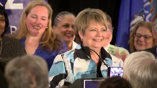 Janet Protasiewicz gives speech after winning Wisconsin Supreme Court seat