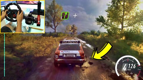 THE LANCIA DELTA HF TIRE BLEW - DIRT RALLY 2.0 - Steering Wheel + Shifter G29