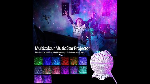 Egg Galaxy Star Projector Starry Light with Wireless Music Player
