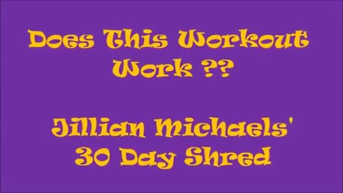 Does This Workout Work ?? Jillian Michaels 30 Day Shred