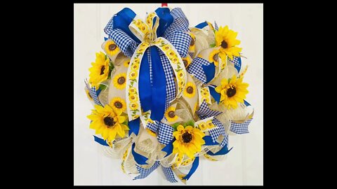 Sunflowers Wreath DIY| Marthas Wreath| Easy Summer Wreath DIY| How To