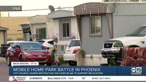 City council passes motion that includes $2.5 million to support mobile home park relocation