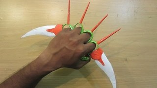 How to Make a Paper knuckles sword - how made toy for kids - toy fow kid