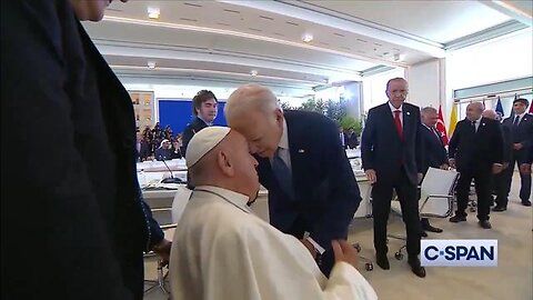 Biden pressed his head against Pope Francis' at the G7 summit in Italy.