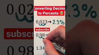 decimal to percent conversion