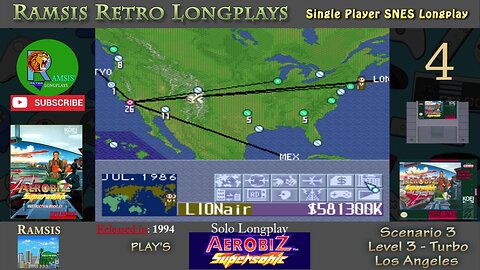 Aerobiz Supersonic | SNES | Level 3 | Scenario 3 | Los Angeles - Episode #4 | Longplay