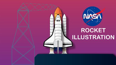 Nasa Rocket Art Illustration