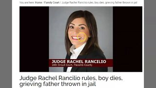 Judge Rachel Rancilio - Power Hungry Witch Throws Dad In Jail Because She Got His Child Killed