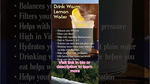 The Wonders of Warm Lemon Water: Health Benefits of Drink Warm Lemon Water Unveiled #shorts