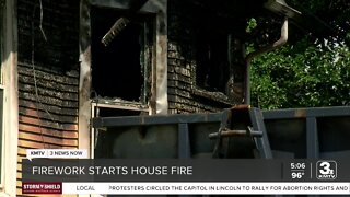 Omaha Fire Department reports two house fires on Sunday; one caused by improperly disposed of fireworks