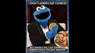 Cookie Monster Complains His Cookies Are Getting Smaller