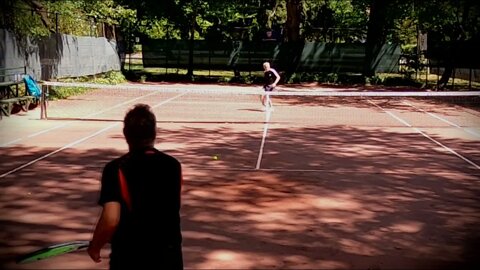 Red Clay Tennis Court Warm Up Rally Session