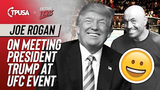 Joe Rogan Meets President Trump At UFC