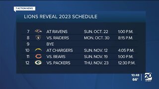 Lions 2023 schedule: looking at the full 17-game season with four primetime games